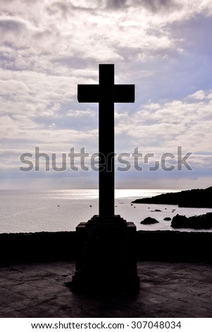 Photo Picture Of the Classic Cross Sign Silhouette