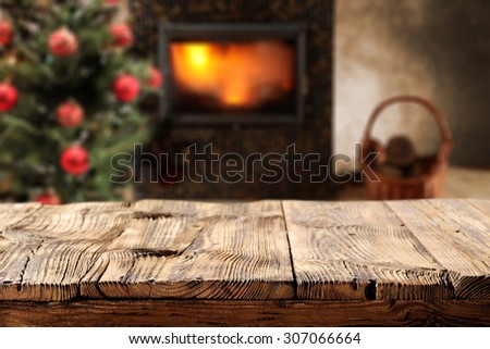 worn old board place and fireplace and retro room 