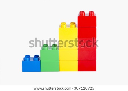 3d chart using Plastic building blocks