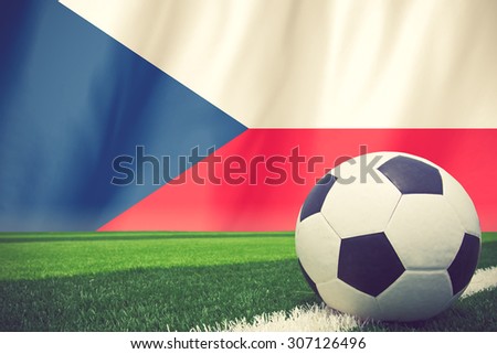 CZECH symbol soccer ball vintage color
