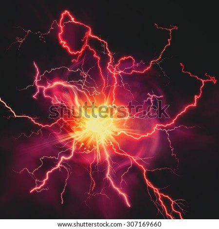 High voltage strike, abstract technology and science backgrounds