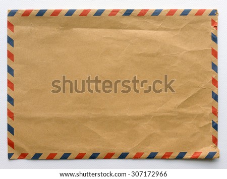 old envelope, brown color
 Royalty-Free Stock Photo #307172966