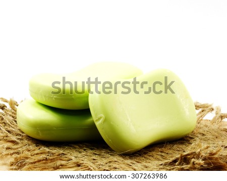 bar of natural soap for cleaning and healthy