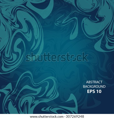 Vector abstract waves. Fantasy clouds. Smoke on deep blue background. Ink swirling in water, cloud of ink in water. Abstract banner paints. Liquid ink. Background for your design.