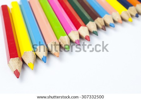 Color Pencil Business successful concept on white background