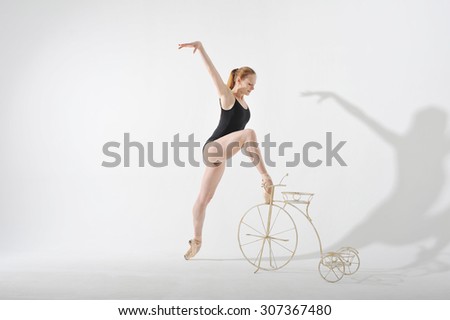 ballerina on a white background