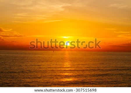 Lana Island Sunset in Thailand Royalty-Free Stock Photo #307515698