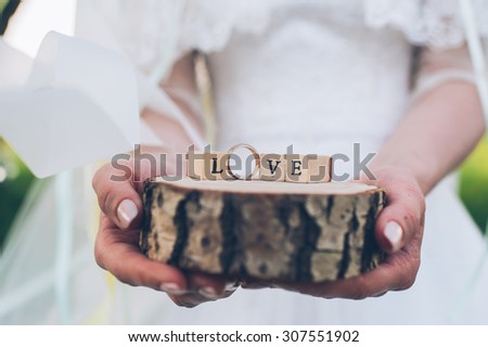 word love from wooden cubes contained