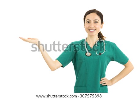 Doctor showing product space