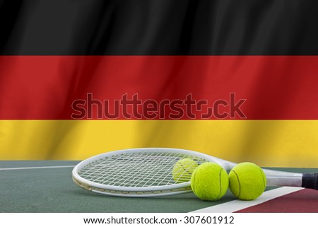 Germany Flag and tennis ball
