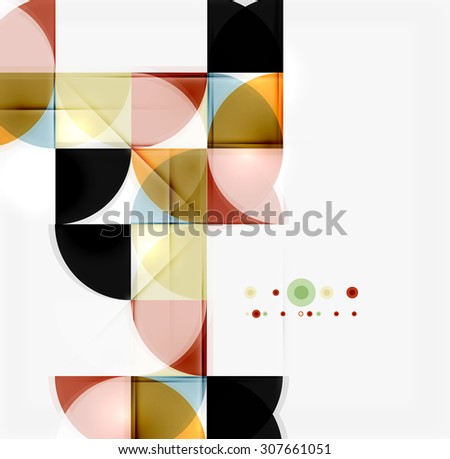 Semicircle triangle pattern. Abstract mosaic background, online presentation website element or mobile app cover 