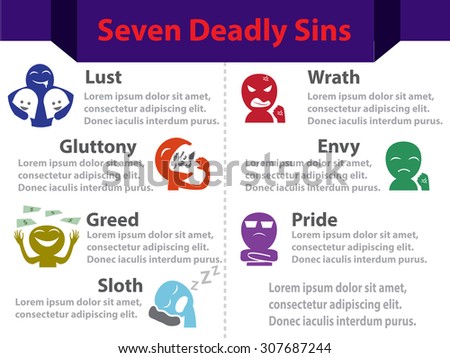 Seven Deadly Sins Stock Vector Images Avopix Com