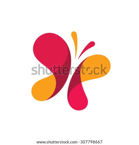 Vector butterfly abstract logo