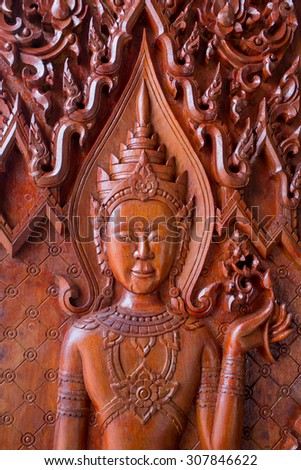 buddha wood carving