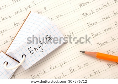 English education, vocabulary notebook and notebook