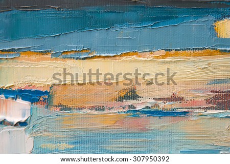 part of oil painting with brush strokes Royalty-Free Stock Photo #307950392