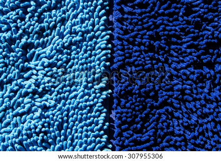 Blue mat close up background.