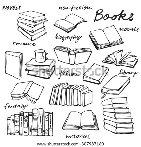 Doodle book collection - vector illustration