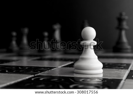 Photographed on a chess board Royalty-Free Stock Photo #308017556