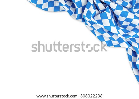 bavarian flag isolated on white background Royalty-Free Stock Photo #308022236