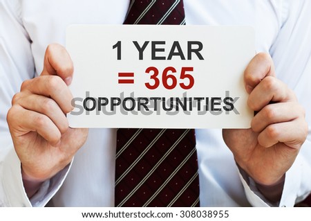 One Year Equals 365 Opportunities Inspirational Motivational Business Quote Background Stock Photos And Images Avopix Com