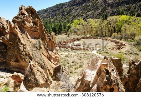 Bandelier National Monument Royalty-Free Stock Photo #308120576
