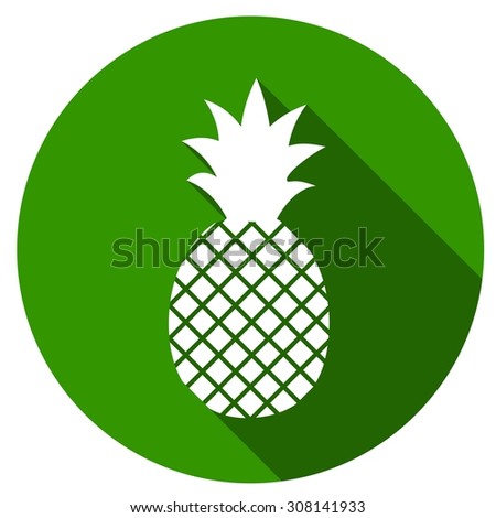 pineapple icon with a long shadow