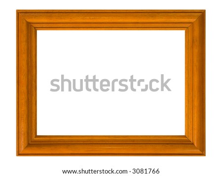 Wooden frame, isolated on white background