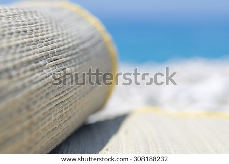 Straw mat on the beach
