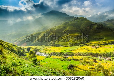 The beautiful valley in Vietnam.