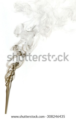 Abstract gray smoke isolate on white  background