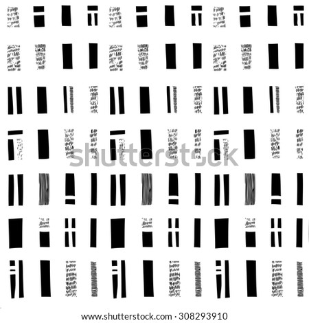 Vector hand-drawn seamless pattern with abstract urban ornament. Constructions. Abstract Background.