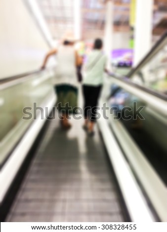 Blur image of supermarket.