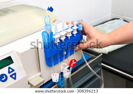 peritoneal dialysis system for a home dialysis Royalty-Free Stock Photo #308396213