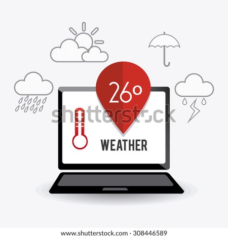 Weather mobile application design, vector illustration eps 10.