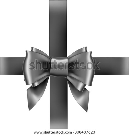 bow ribbon gift vector