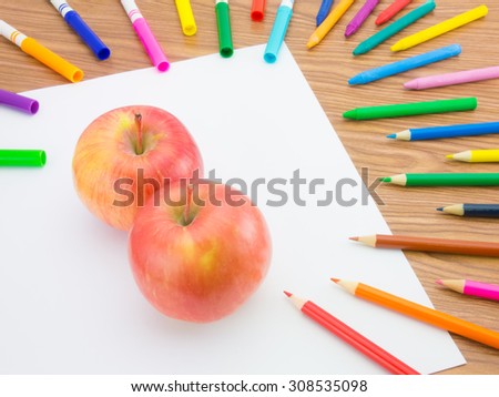 Looks like drawing fruits and vegetables on white background.
