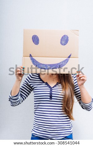 woman with a funny smiley