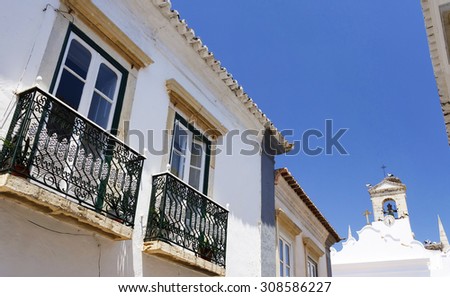 Architectural detail in the old town of Faro, Algarve, Portugal