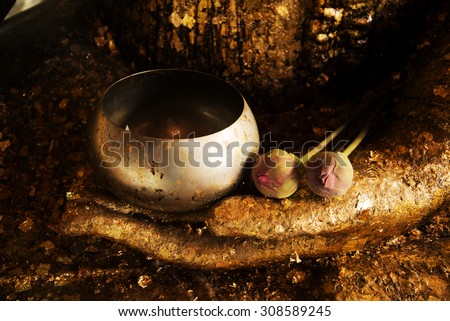Buddha with Lotus and alms bowl