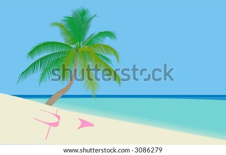 Bikini on the Palm Beach