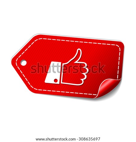Thumbs Up Red Vector Icon Design
