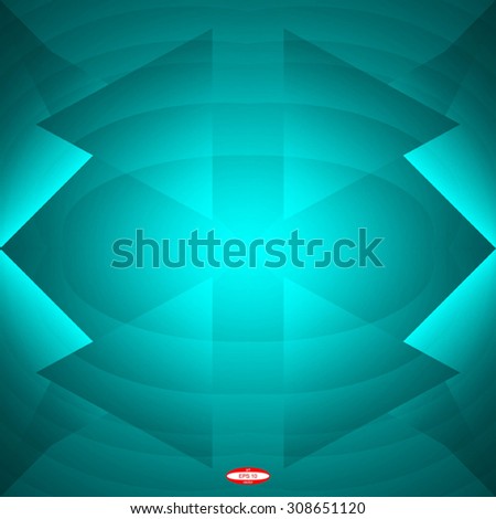 abstract angular dark cyan pattern with aqua texture with slate triangle with abstract blue ellipse on turquoise background. vector illustration
