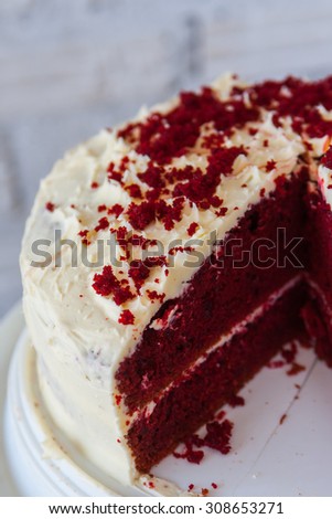 red velvet cake Royalty-Free Stock Photo #308653271
