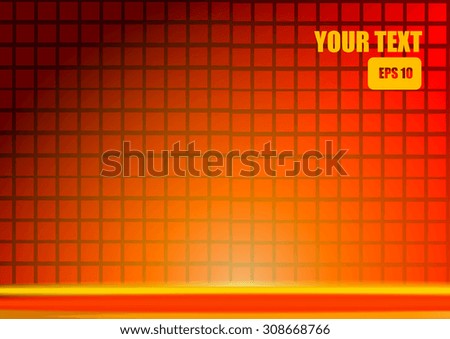 Vector : Abstract blocks with red and orange background