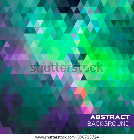 Abstract colorful geometric triangles background. Vector origami illustration for design