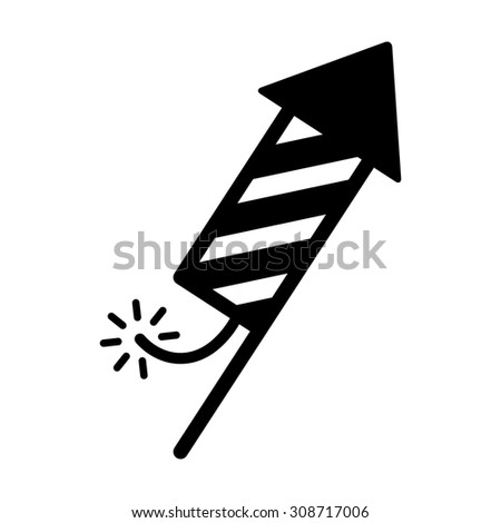 Fireworks or firecracker celebration flat vector icon for apps and websites