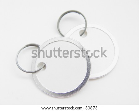 Two Blank price tags isolated on white background