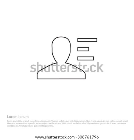user role Outline Icon, Vector Illustration, Flat pictogram icon