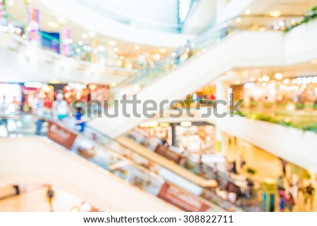 Abstract blur shopping mall background